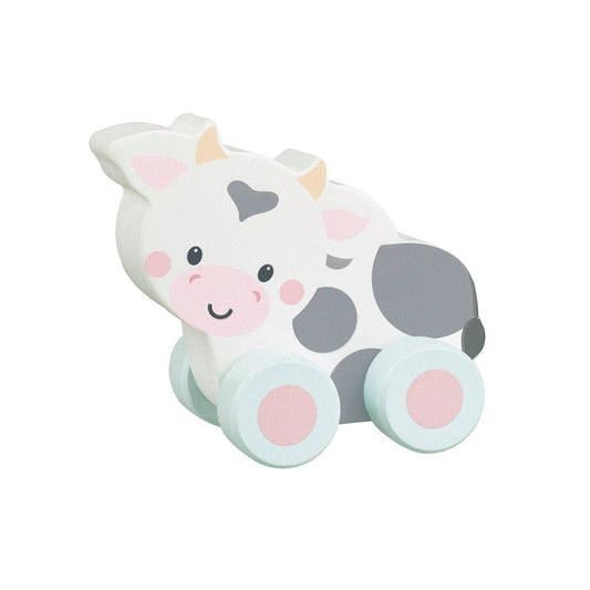 Cow Wooden First Push Toy
