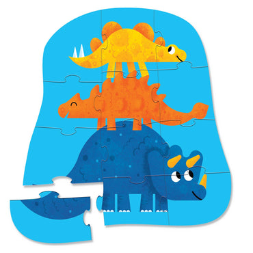 Crocodile Creek 12pc Mini Jigsaw Puzzle - Dino Friends