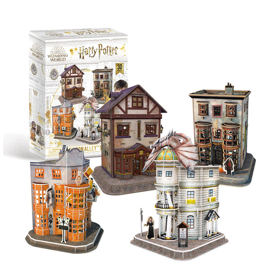 Harry Potter Diagon Alley 4 in 1 3D Puzzle Set