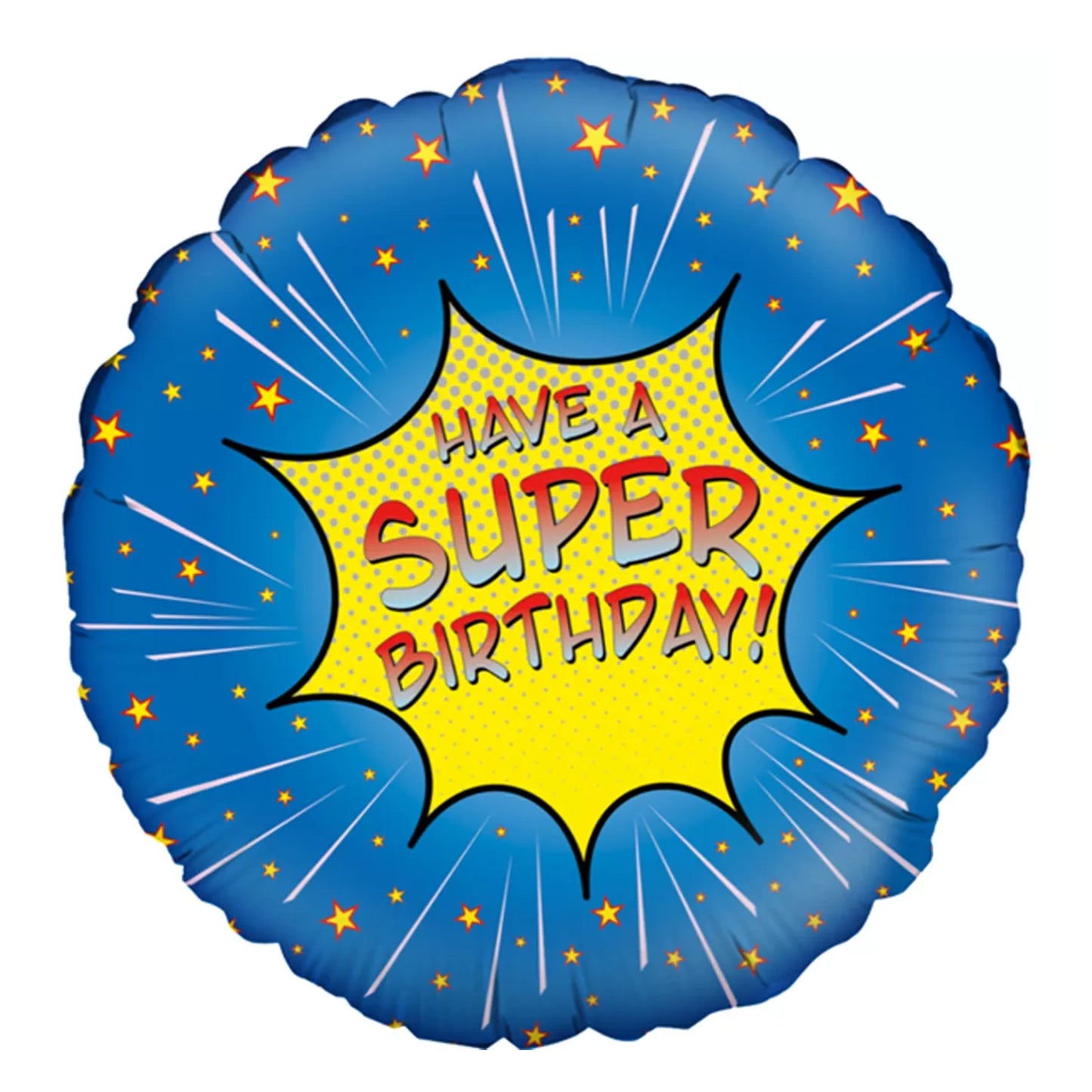 18" Round Foil Balloon - Have a Super Birthday