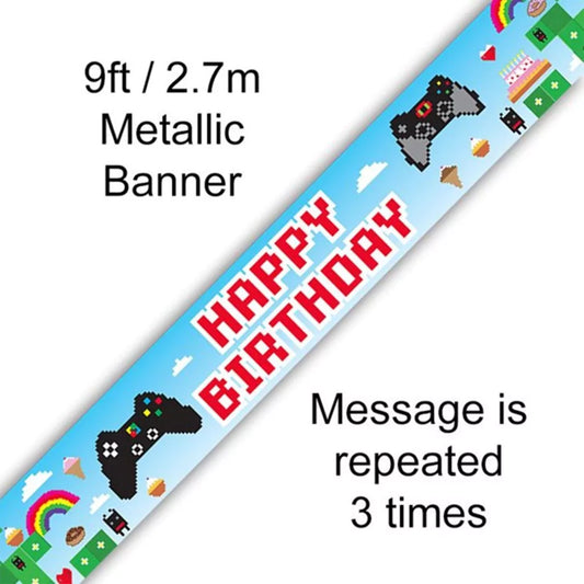 Holographic Foil Party Banner - Blox Game Birthday