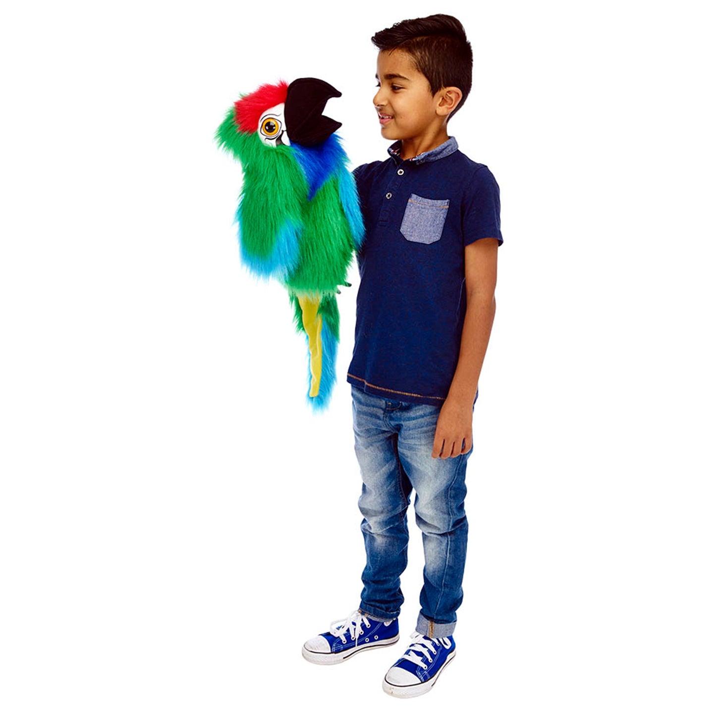 Military Macaw - Large Bird Puppet - The Puppet Company - The Forgotten Toy Shop