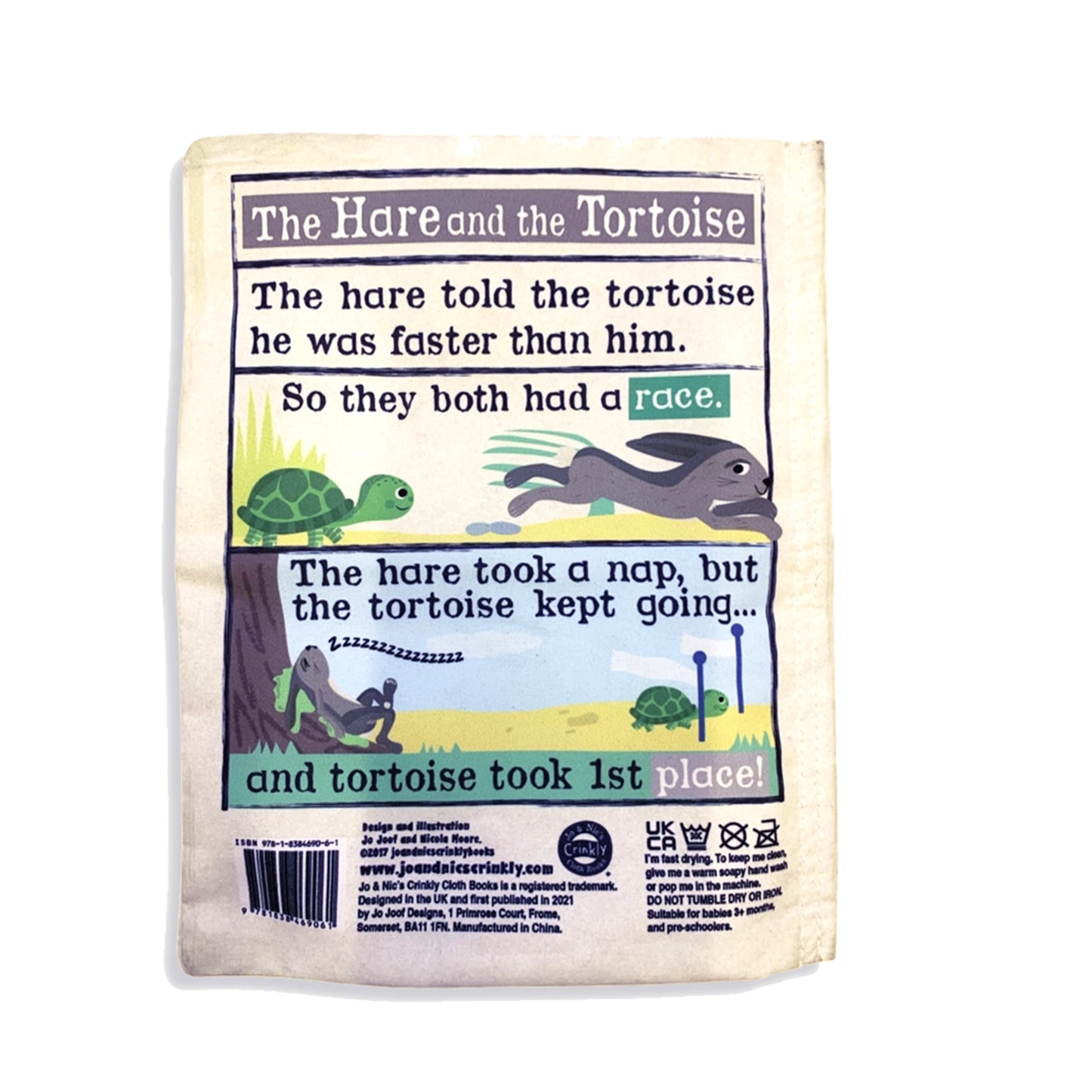 Nursery Times Crinkly Newspaper - Three Little Tales - Jo & Nic's Crinkly Cloth Books - The Forgotten Toy Shop