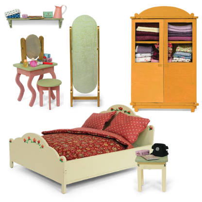 Dollhouse Furniture Kit - Bedroom (Scale 1:12)
