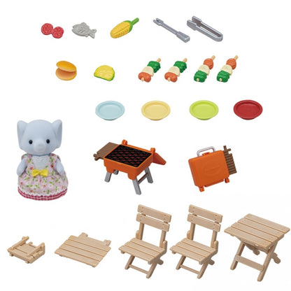 Sylvanian Families BBQ Picnic Set - Elephant Girl.