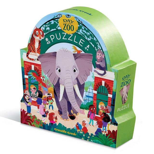 Crocodile Creek 48pc Jigsaw Puzzle - Day at the Zoo
