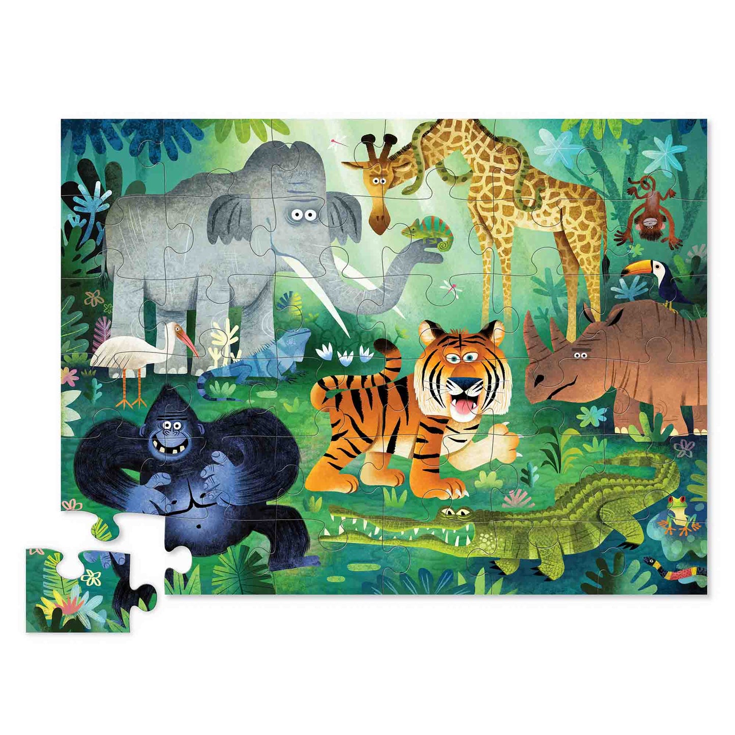 Crocodile Creek 36pc Jigsaw Puzzle - Wild Kingdom