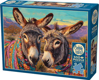 Dos Burros 500 Piece Cobble Hill Puzzle + Poster