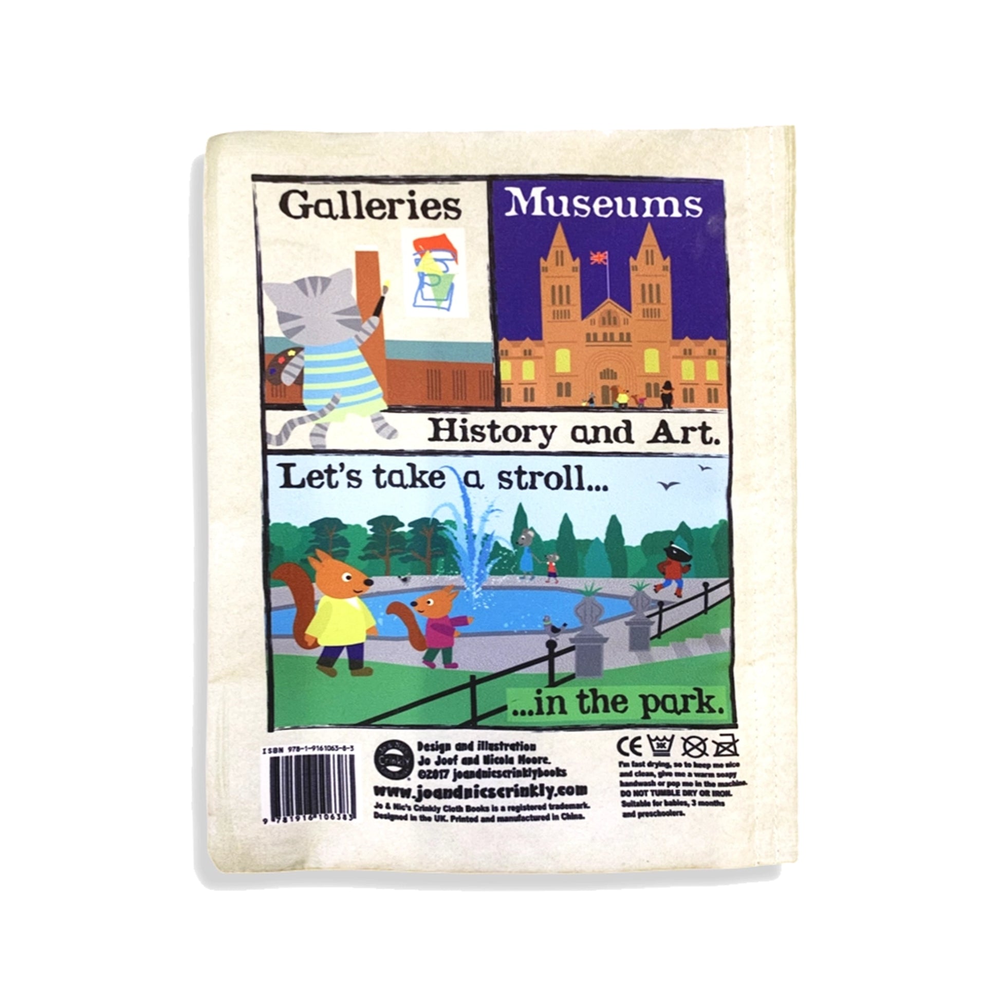 Nursery Times Crinkly Newspaper - A Day Out in London - Jo & Nic's Crinkly Cloth Books - The Forgotten Toy Shop