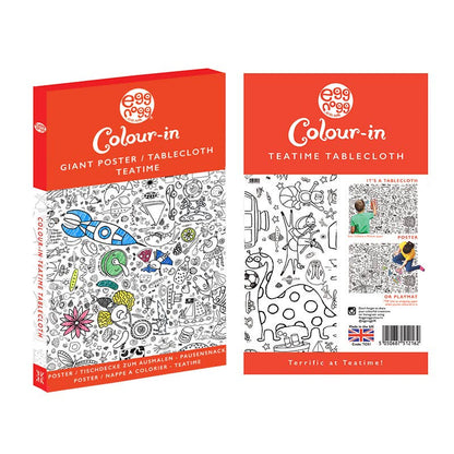 Colour-in Giant Poster / Tablecloth - Teatime