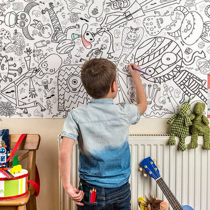 Colour-in Giant Poster / Tablecloth - Teatime