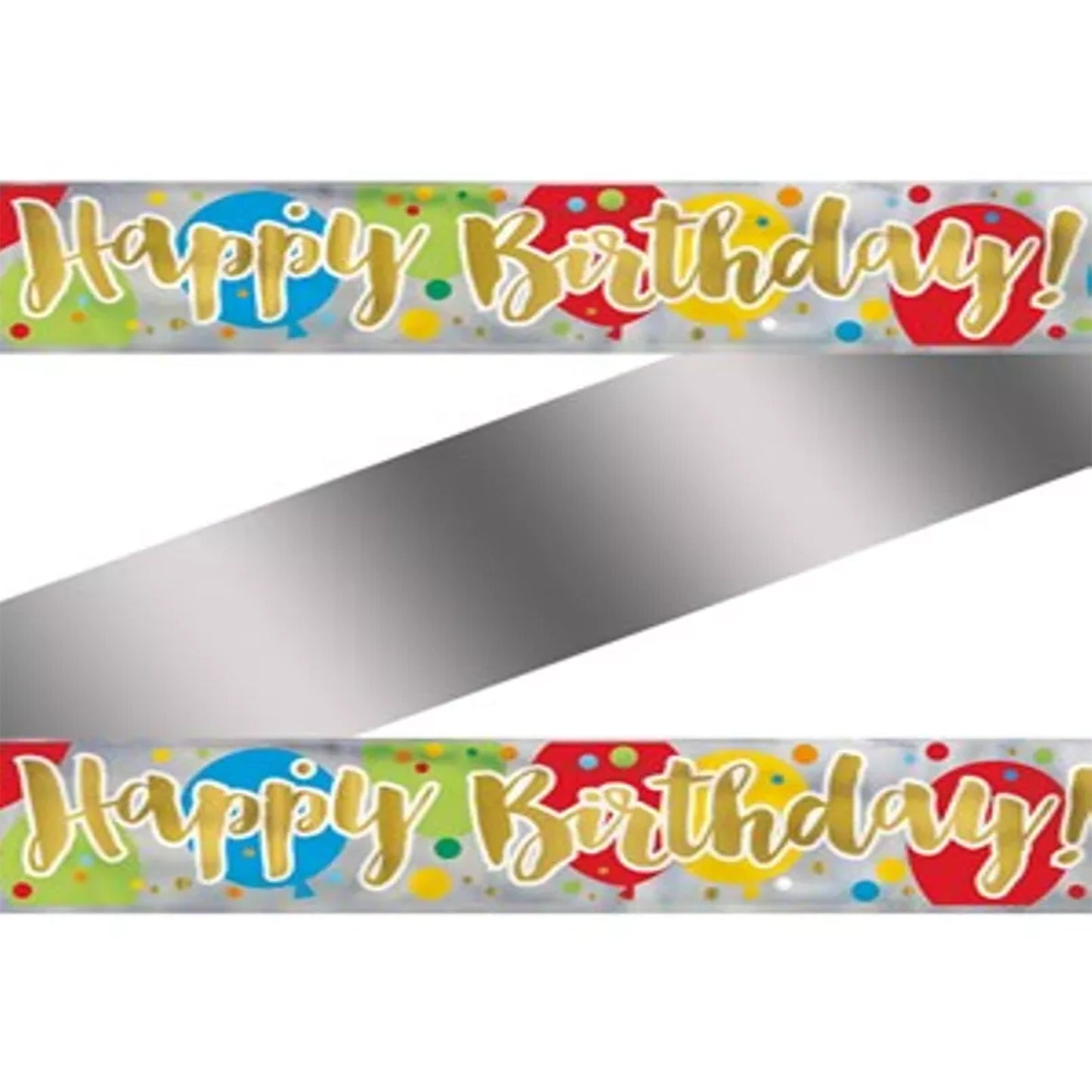 Holographic Foil Party Banner - Happy Birthday
