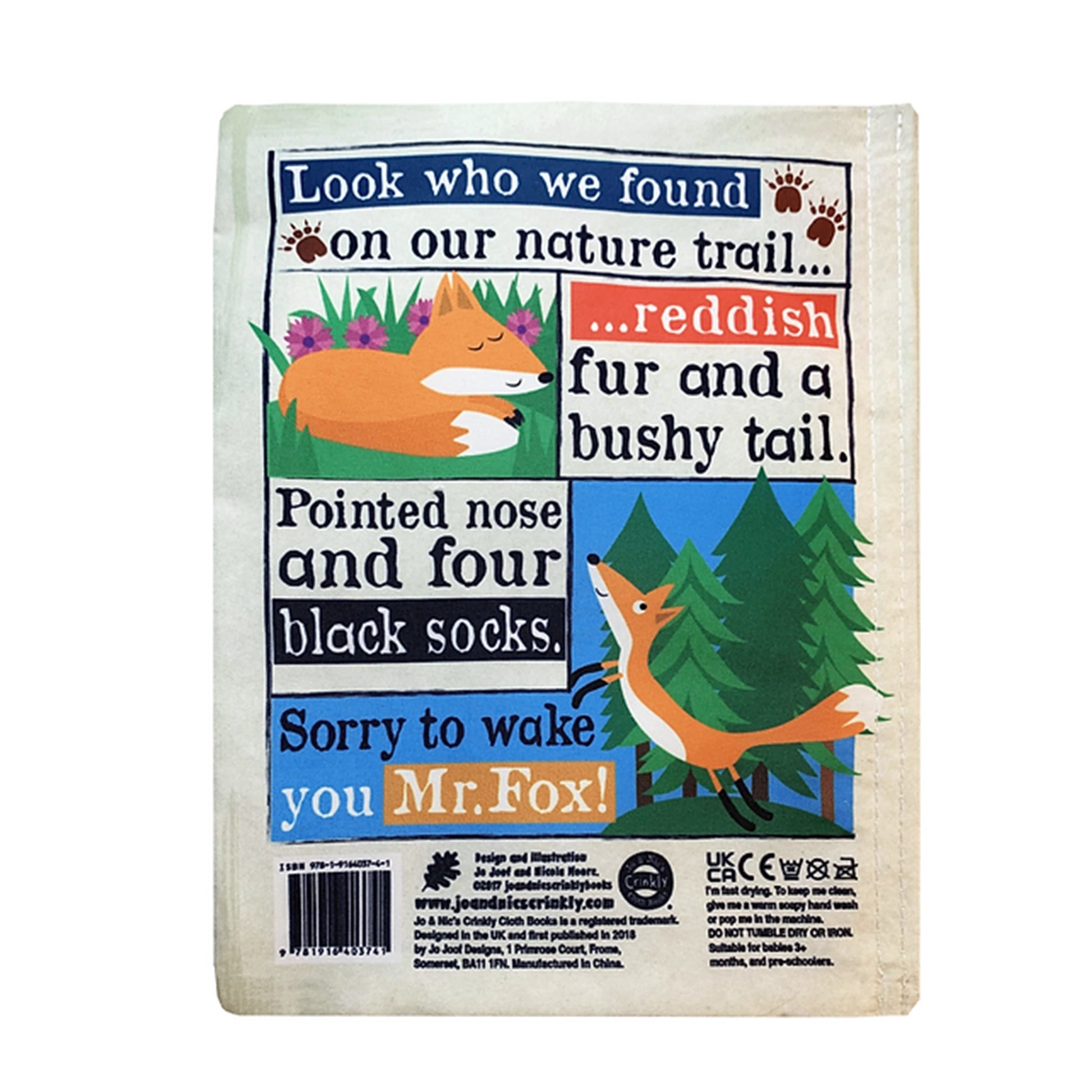 Nursery Times Crinkly Newspaper - Nature Trail - Jo & Nic's Crinkly Cloth Books - The Forgotten Toy Shop