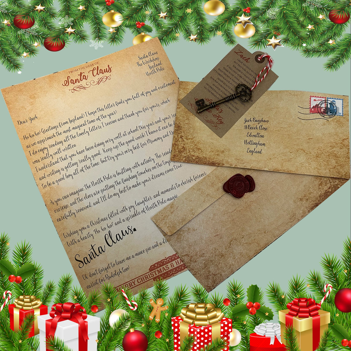 Personalised Letter from Santa & Magical Key - The Forgotten Toy Shop - The Forgotten Toy Shop