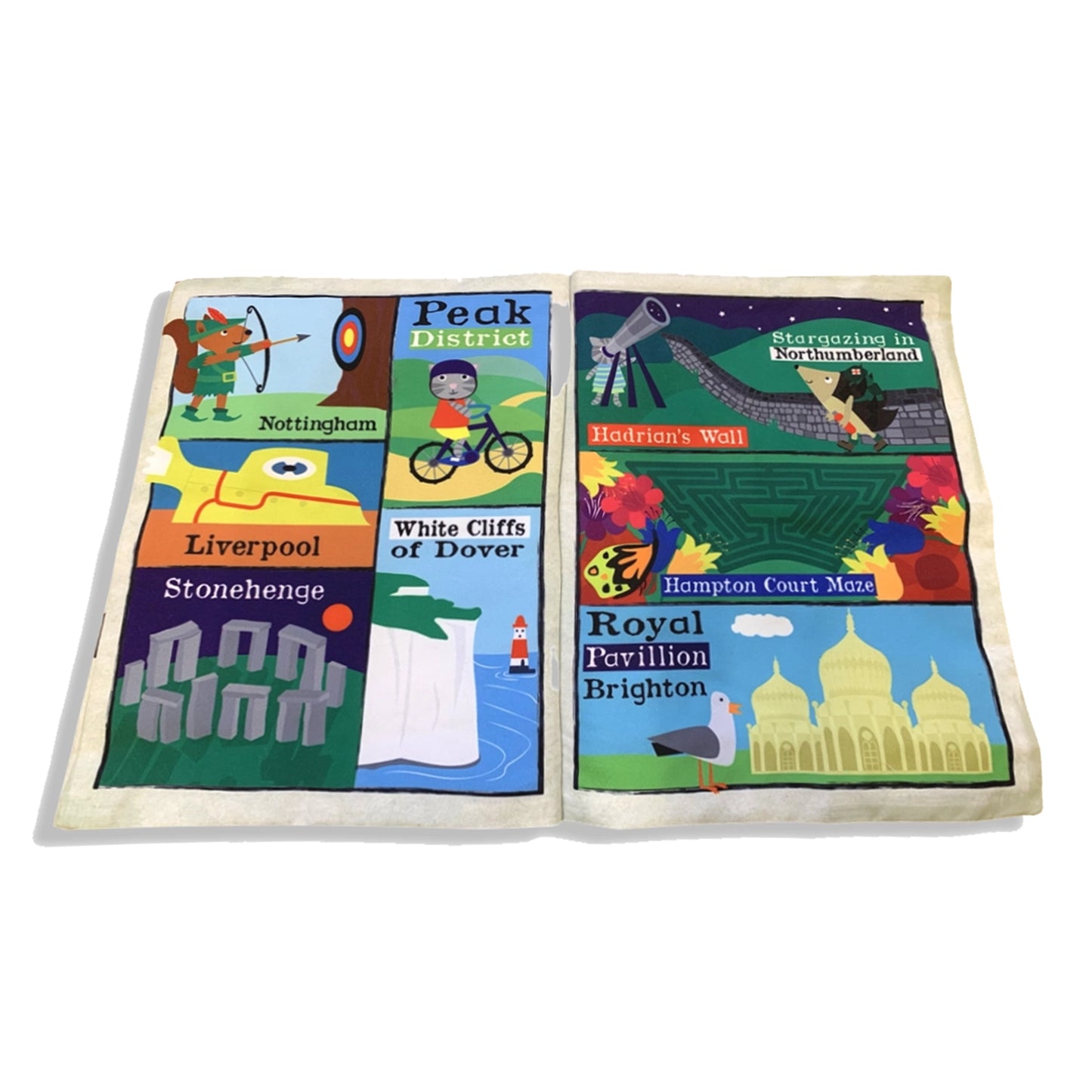 Nursery Times Crinkly Newspaper - Welcome to England - Jo & Nic's Crinkly Cloth Books - The Forgotten Toy Shop